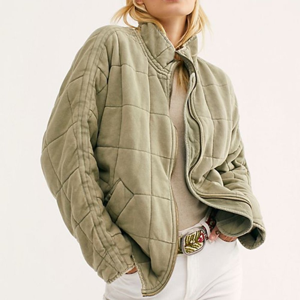 Free People Dolman Quilted Knit Jacket NWT